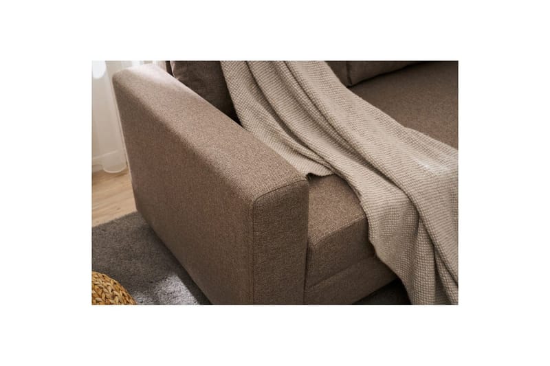 Hjørnesovesofa Iroulport Arzilla Høyre Brun - Brun - Møbler - Sofaer - Sovesofaer