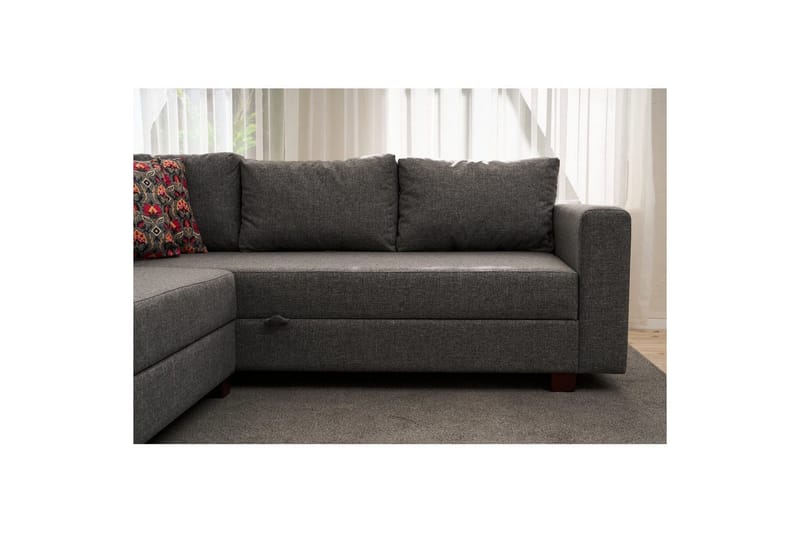 Hjørnesovesofa Iroulport Høyre Grå - Grå - Møbler - Sofaer - Sovesofaer