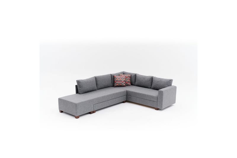 Hjørnesovesofa Iroulport Høyre Grå - Grå - Møbler - Sofaer - Sovesofaer