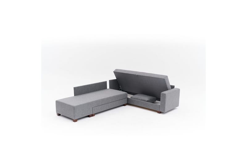 Hjørnesovesofa Iroulport Høyre Grå - Grå - Møbler - Sofaer - Sovesofaer