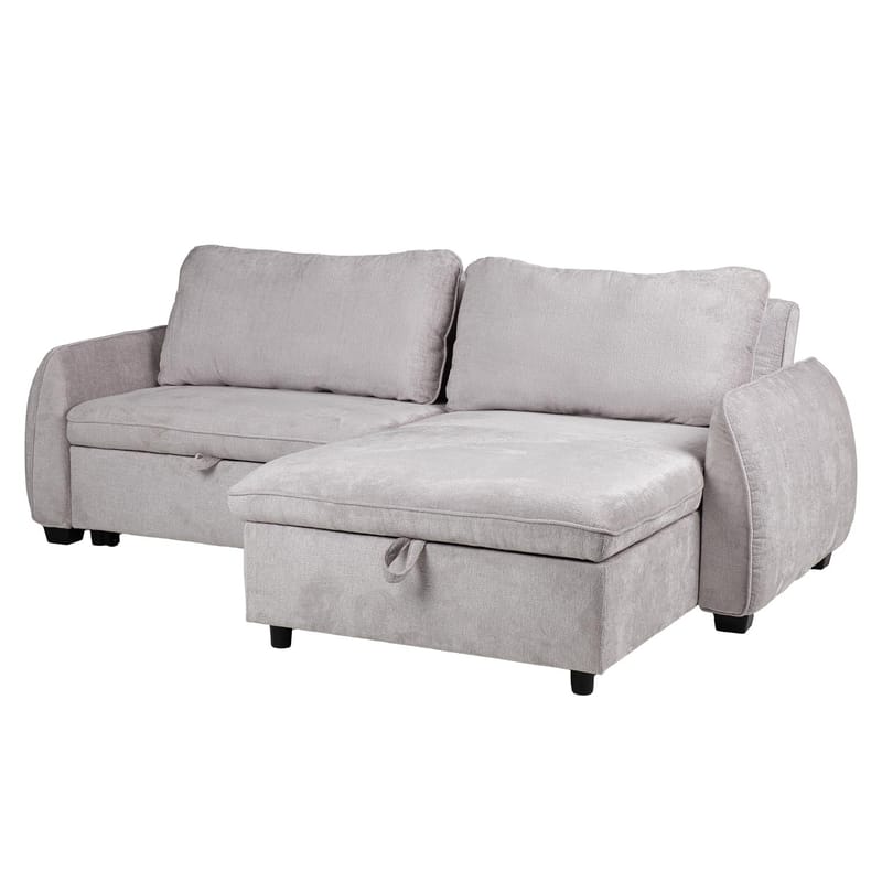 Hjørnesovesofa Klevor - Lys grå - Møbler - Sofaer - Sovesofaer
