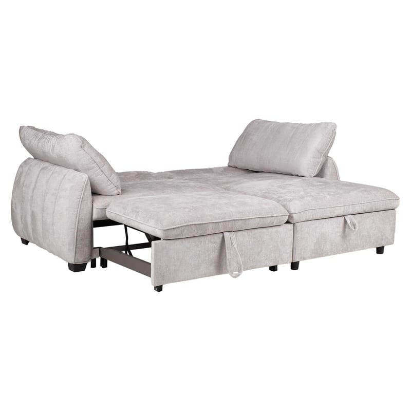 Hjørnesovesofa Klevor - Lys grå - Møbler - Sofaer - Sovesofaer