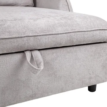 Hjørnesovesofa Klevor - Lys grå - Møbler - Sofaer - Sovesofaer