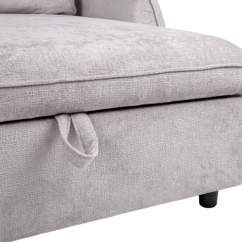 Hjørnesovesofa Klevor - Lys grå - Møbler - Sofaer - Sovesofaer