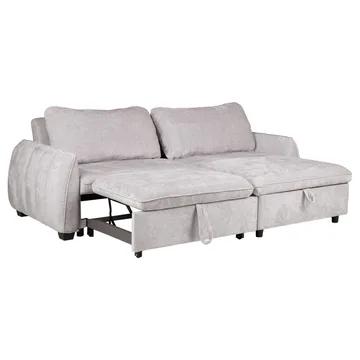 Hjørnesovesofa Klevor - Lys grå - Møbler - Sofaer - Sovesofaer