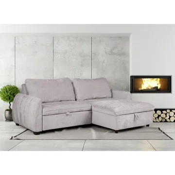 Hjørnesovesofa Klevor - Lys grå - Møbler - Sofaer - Sovesofaer