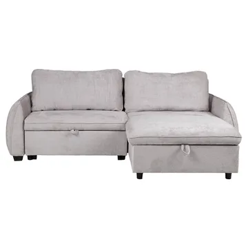 Hjørnesovesofa Klevor - Lys grå - Møbler - Sofaer - Sovesofaer