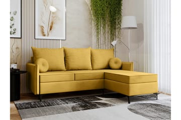 Knocklong 3-seters Hjørnesovesofa - Gul - Møbler - Sofaer - Sovesofaer - Sovesofa divan