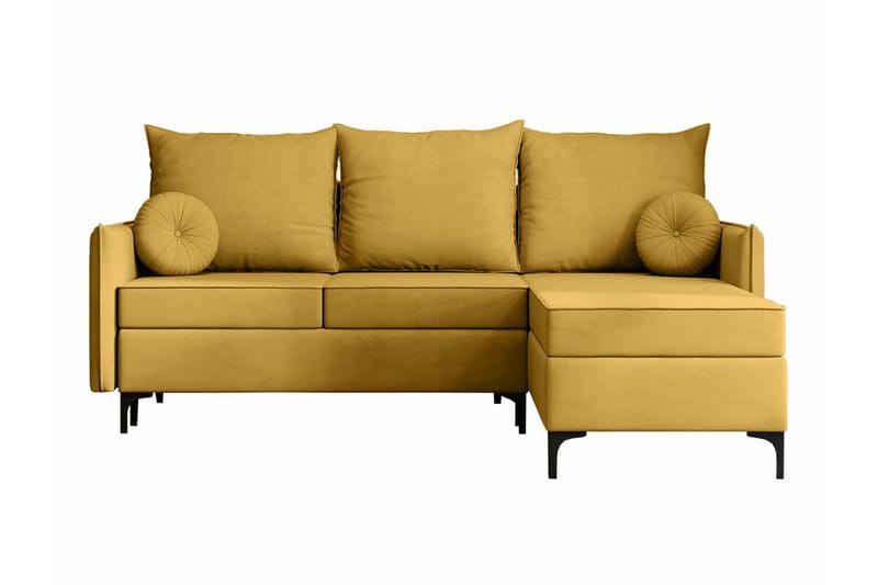 Knocklong 3-seters Hjørnesovesofa - Gul - Møbler - Sofaer - Sovesofaer