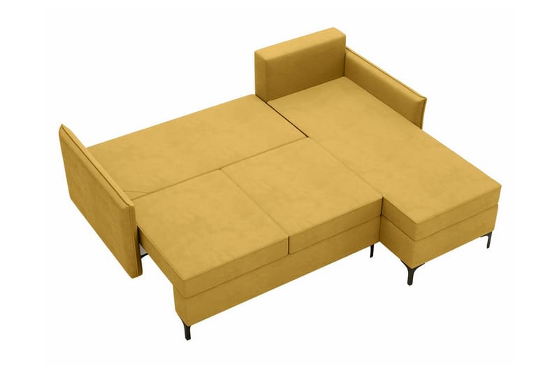 Knocklong 3-seters Hjørnesovesofa - Gul - Møbler - Sofaer - Sovesofaer