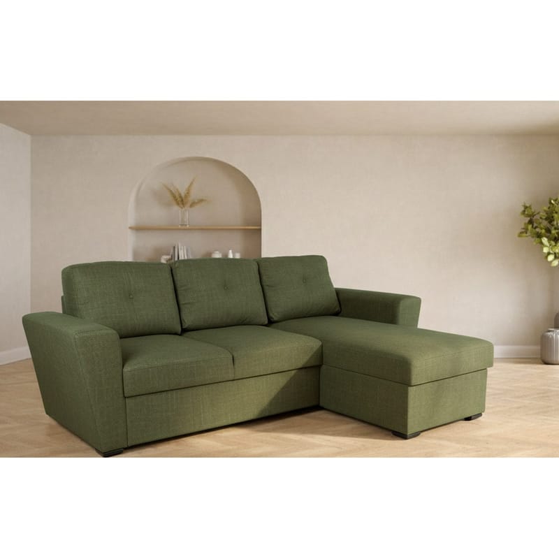 Hjørnesovesofa Korsvik - Grønn - Møbler - Sofaer - Sovesofaer