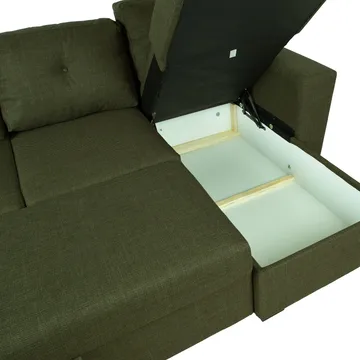 Hjørnesovesofa Korsvik - Grønn - Møbler - Sofaer - Sovesofaer