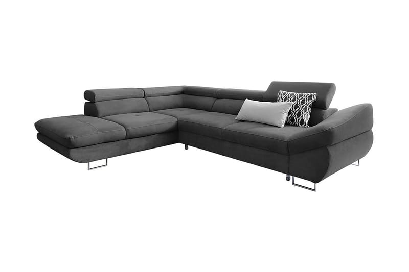 Hjørnesovesofa - Mørkegrå - Møbler - Sofaer - Sovesofaer