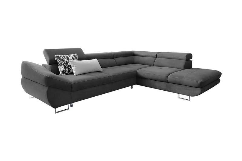 Hjørnesovesofa - Mørkegrå - Møbler - Sofaer - Sovesofaer