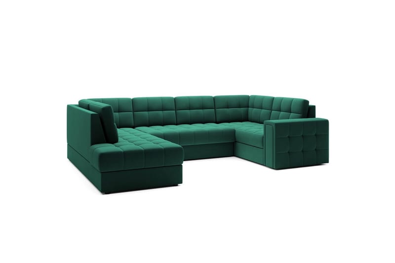 Seksjon Eltap Blewett 299x198x82 cm - Lukso 35, Grønn, Venstre - Møbler - Sofaer - Sovesofaer - Hjørnesovesofa