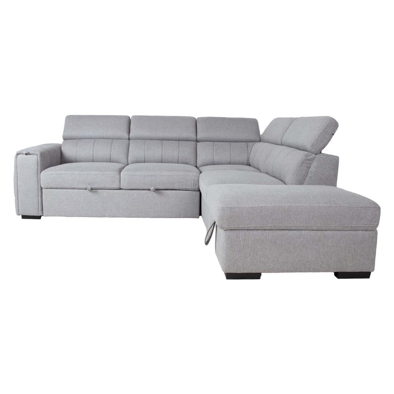 Hjørnesovesofa Selmar Høyre - Grå - Møbler - Sofaer - Sovesofaer