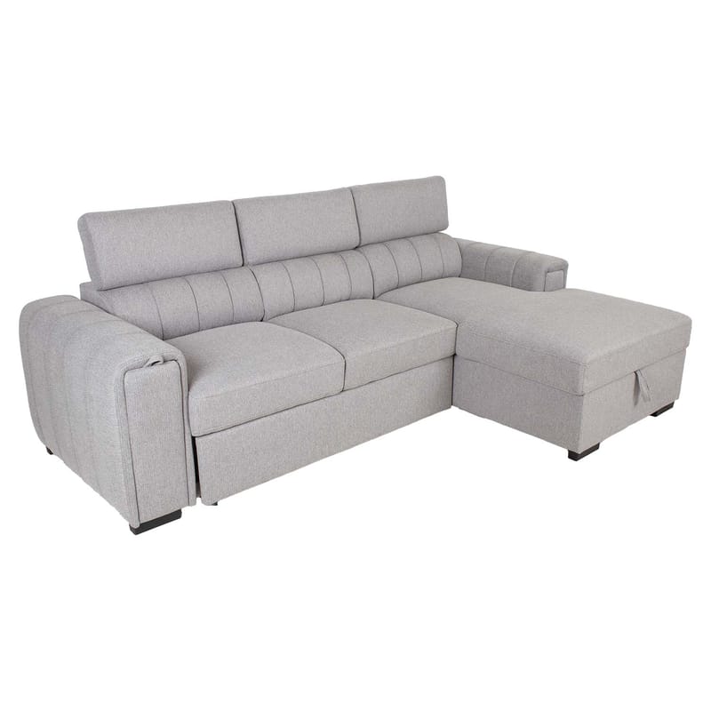 Hjørnesovesofa Selmar Høyre - Grå - Møbler - Sofaer - Sovesofaer