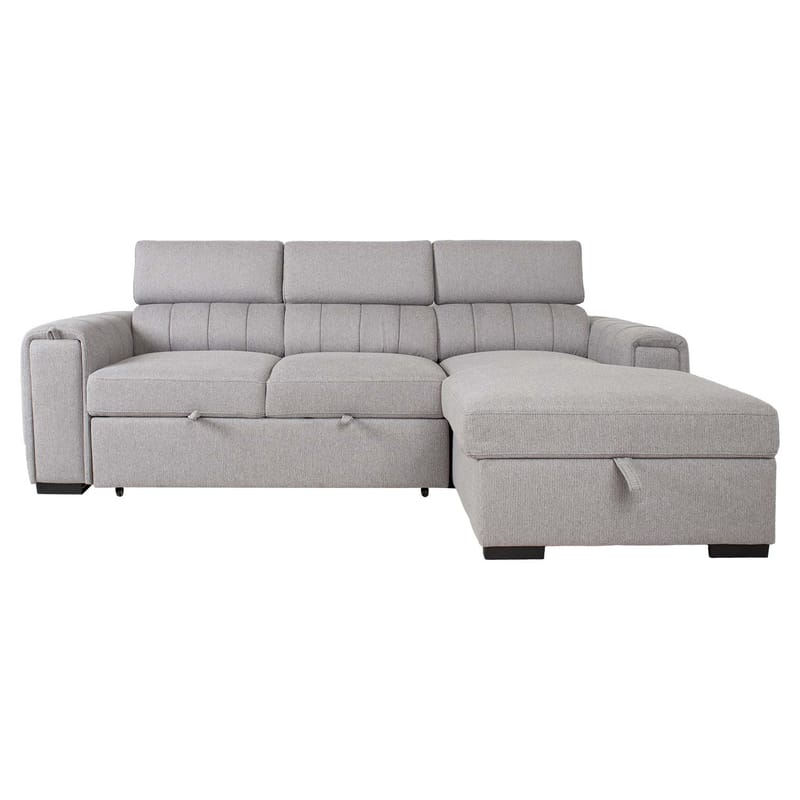 Hjørnesovesofa Selmar Høyre - Grå - Møbler - Sofaer - Sovesofaer