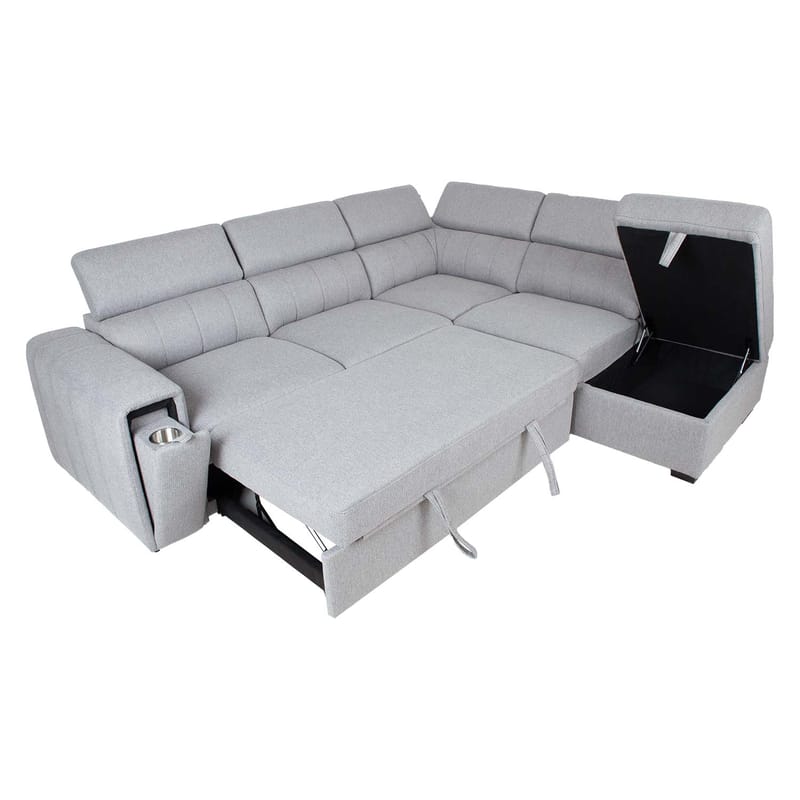 Hjørnesovesofa Selmar Høyre - Grå - Møbler - Sofaer - Sovesofaer