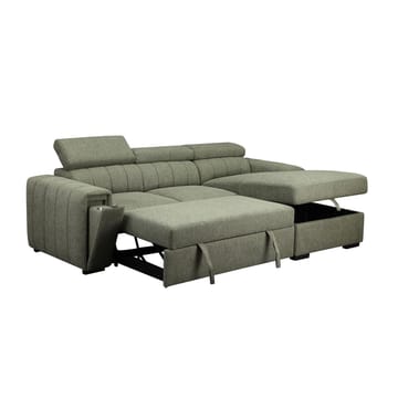 Hjørnesovesofa Selmar Høyre - Lysegrønn - Møbler - Sofaer - Sovesofaer