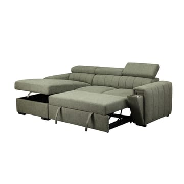 Hjørnesovesofa Selmar Venstre - lysegrønn - Møbler - Sofaer - Sovesofaer