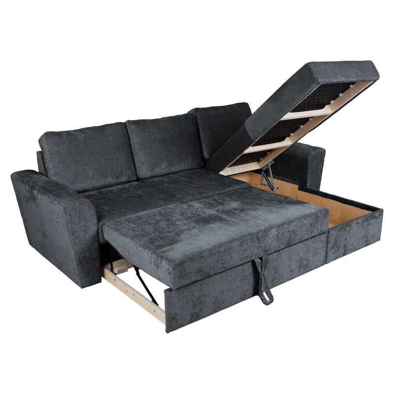 Hjørnesovesofa Tjörnö - Antrasitt - Møbler - Sofaer - Sovesofaer