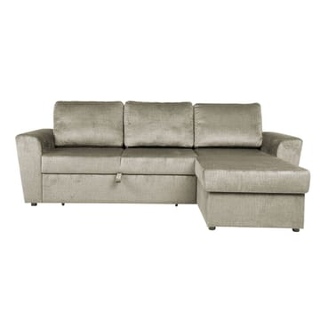 Hjørnesovesofa Tjörnö fløyel - beige fløyel - Møbler - Sofaer - Sovesofaer