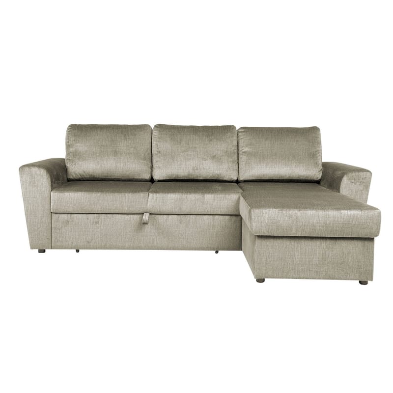 Hjørnesovesofa Tjörnö fløyel - beige fløyel - Møbler - Sofaer - Sovesofaer