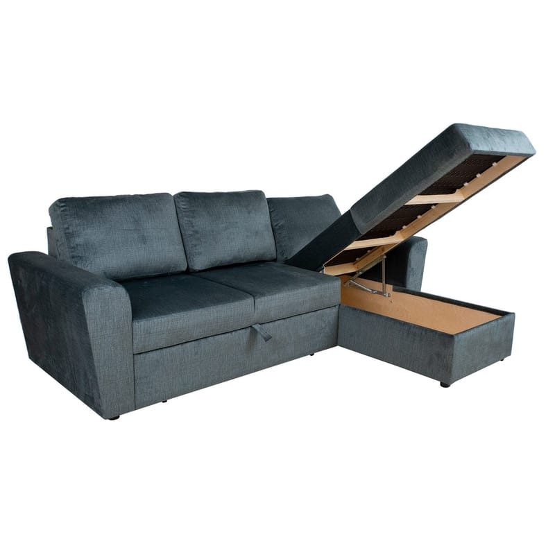 Hjørnesovesofa Tjörnö - Grønn fløyel - Møbler - Sofaer - Sovesofaer