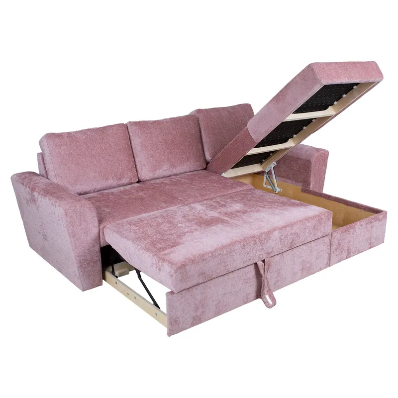 Hjørnesovesofa Tjörnö - Rosa - Møbler - Sofaer - Sovesofaer