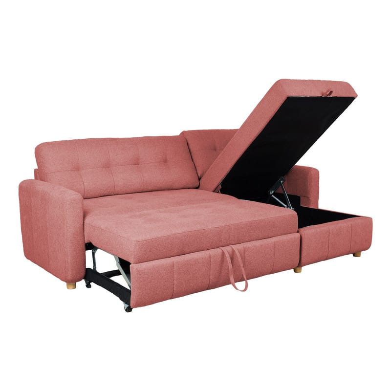 Hjørnesovesofa Porsen - Rosa - Møbler - Sofaer - Sovesofaer