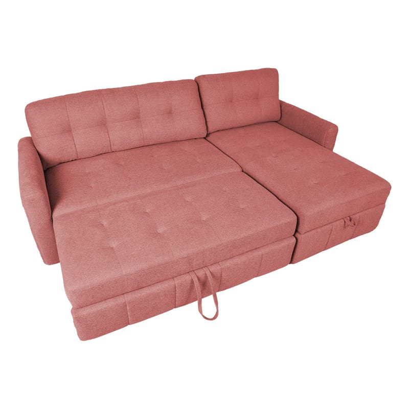 Hjørnesovesofa Porsen - Rosa - Møbler - Sofaer - Sovesofaer