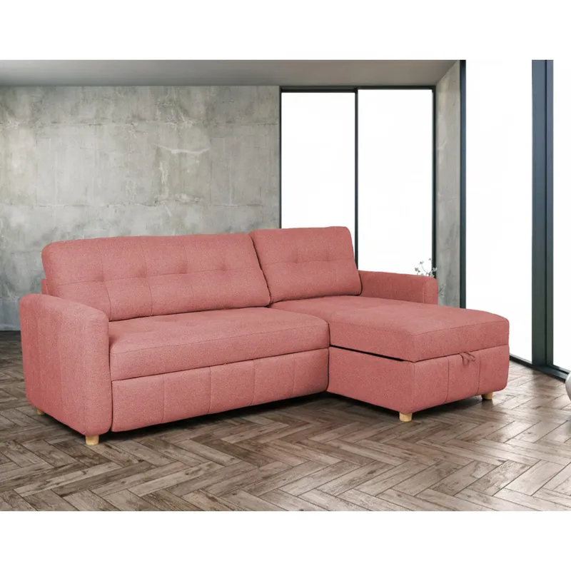 Hjørnesovesofa Porsen - Rosa - Møbler - Sofaer - Sovesofaer