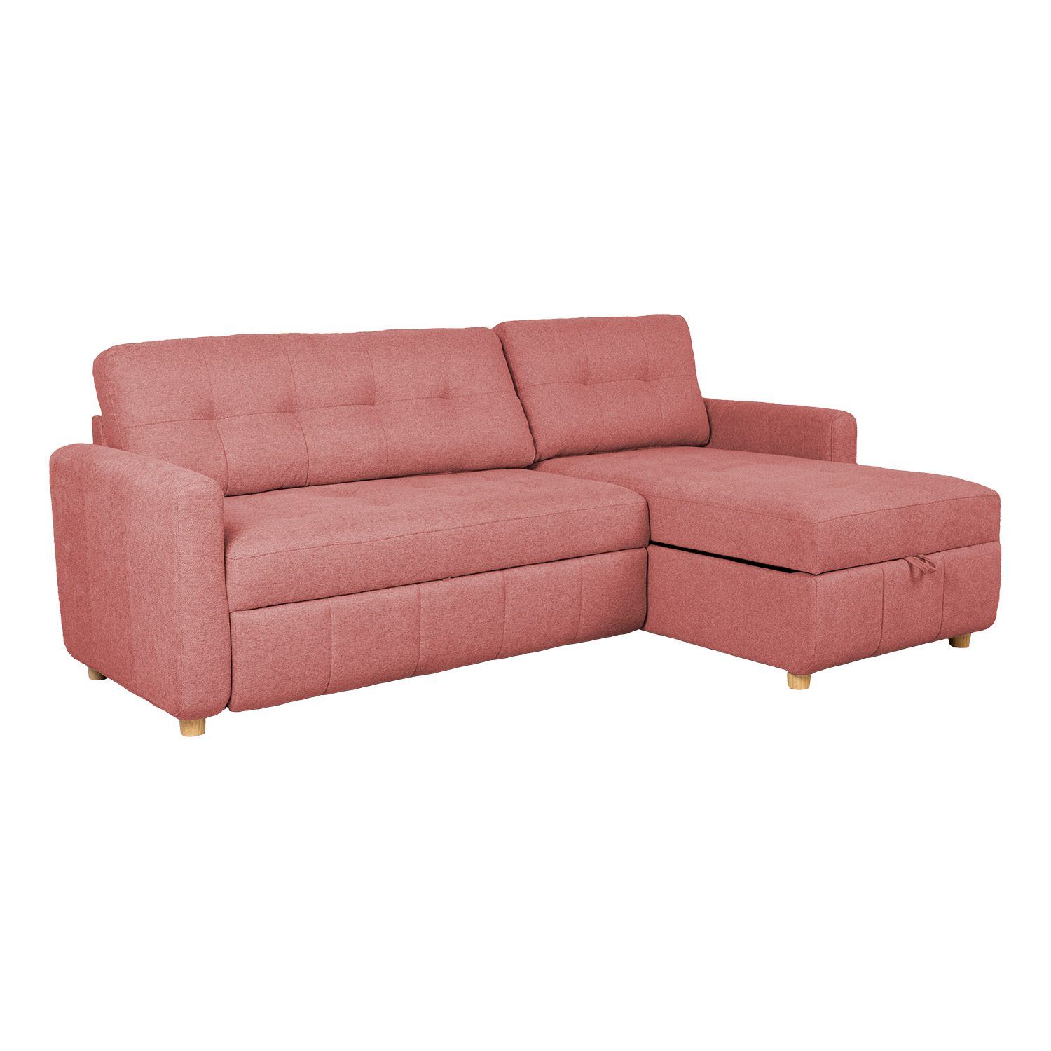 Hjørnesovesofa Porsen - Rosa