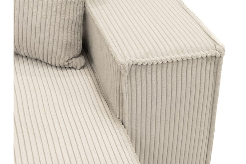 Hobson Sovesofa med Sjeselong 3-seter i Plysj - Grå - Møbler - Sofaer - Sovesofaer