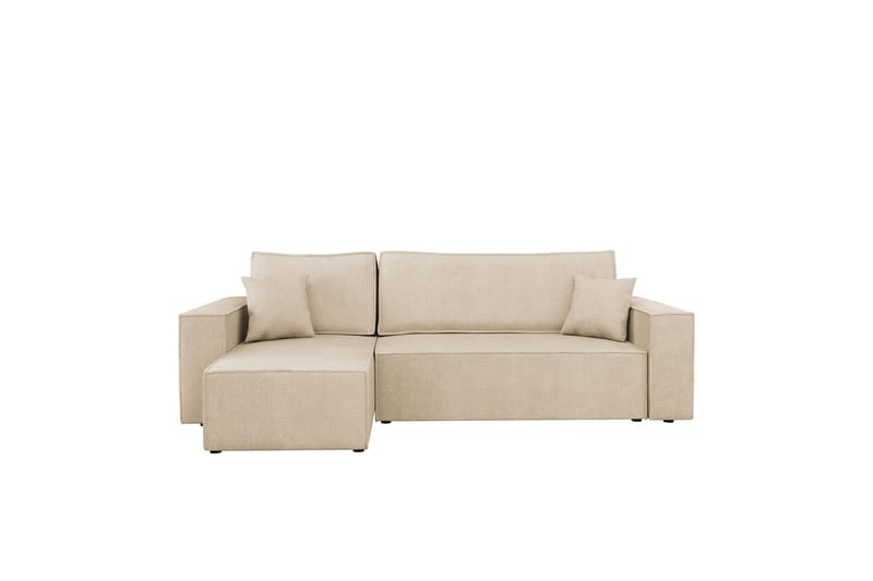 Hobson Sovesofa med Sjeselong 3-seter i Plysj, Beige