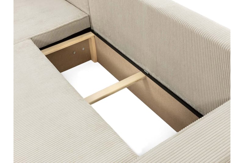 Hobson Sovesofa med Sjeselong 3-seter i Plysj - Grå - Møbler - Sofaer - Sovesofaer