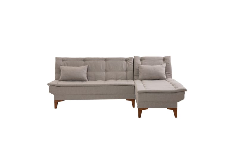 Hunterville 4-seter Venstre L-formet Sovesofa 107x225 cm i Stoff - Beige - Møbler - Sofaer - Sovesofaer
