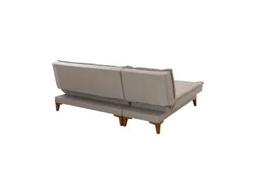 Hunterville 4-seter Venstre L-formet Sovesofa 107x225 cm i Stoff - Beige - Møbler - Sofaer - Sovesofaer