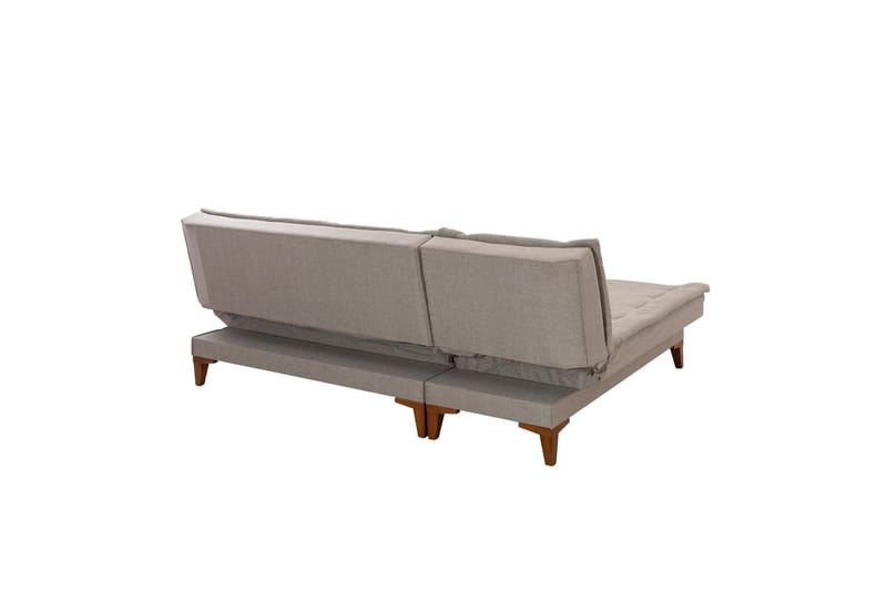 Hunterville 4-seter Venstre L-formet Sovesofa 107x225 cm i Stoff - Beige - Møbler - Sofaer - Sovesofaer