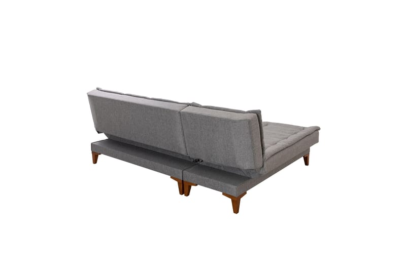 Hunterville 4-seter Venstre L-formet Sovesofa 107x225 cm i Stoff - Grå - Møbler - Sofaer - Sovesofaer