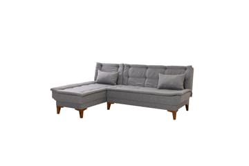 Hunterville 4-seter Venstre L-formet Sovesofa 107x225 cm i Stoff - Grå - Møbler - Sofaer - Sovesofaer