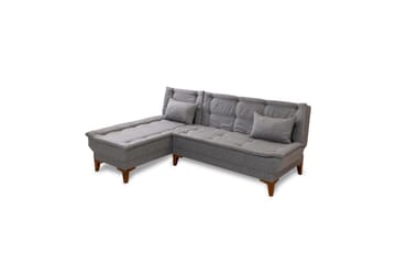 Hunterville 4-seter Venstre L-formet Sovesofa 107x225 cm i Stoff - Grå - Møbler - Sofaer - Sovesofaer