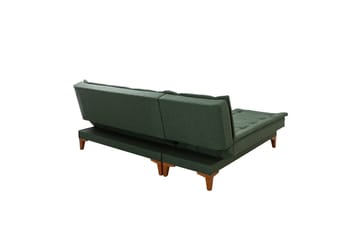 Hunterville 4-seter Venstre L-formet Sovesofa 107x225 cm i Stoff - Grønn - Møbler - Sofaer - Sovesofaer