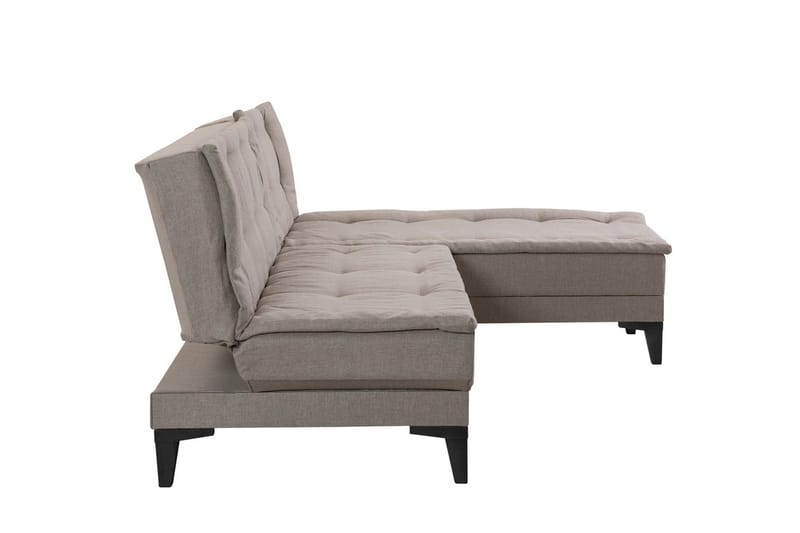 Hunterville 4-seters Høyre L-formet Sovesofa 107x225 cm i Stoff - Beige - Møbler - Sofaer - Sovesofaer