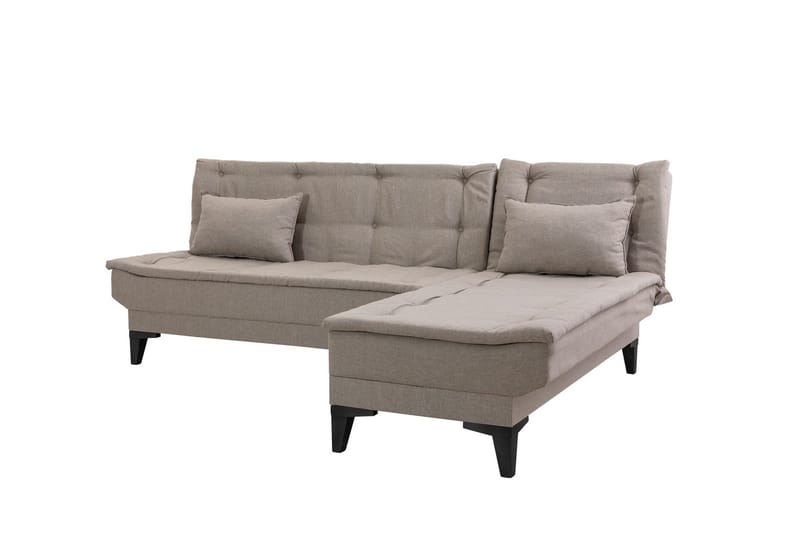 Hunterville 4-seters Høyre L-formet Sovesofa 107x225 cm i Stoff - Beige - Møbler - Sofaer - Sovesofaer