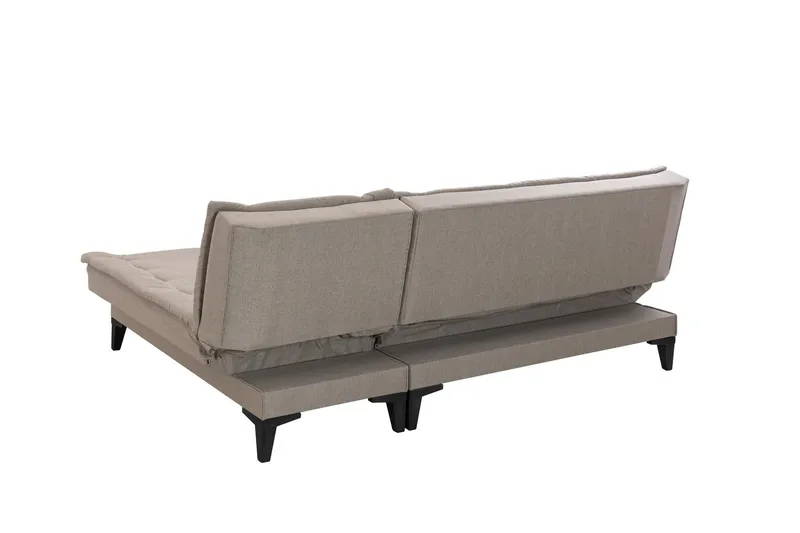 Hunterville 4-seters Høyre L-formet Sovesofa 107x225 cm i Stoff - Beige - Møbler - Sofaer - Sovesofaer
