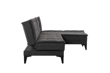 Hunterville 4-seters L-formet Sovesofa 107x225 cm i Stoff - Grå - Møbler - Sofaer - Sovesofaer