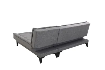 Hunterville Høyre L-formet 4-seters Sovesofa med Langsgående Sovefunksjon 107x225 cm i Stoff - Grå - Møbler - Sofaer - Sovesofaer