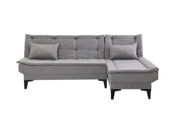 Hunterville Høyre L-formet Sovesofa 107x225 cm i Stoff - Grå - Møbler - Sofaer - Sovesofaer